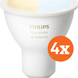 Aanbieding Philips Hue White Ambiance GU10 4-pack