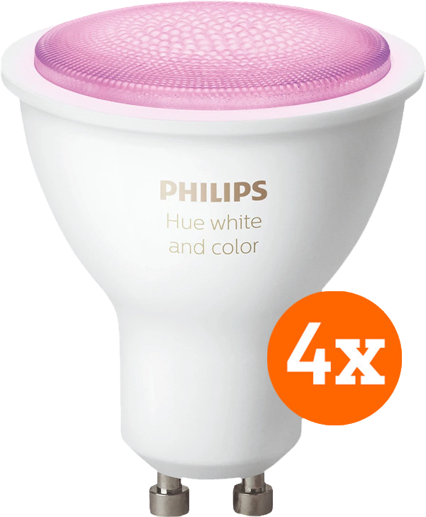 Aanbieding Philips Hue White and Color GU10 4-Pack